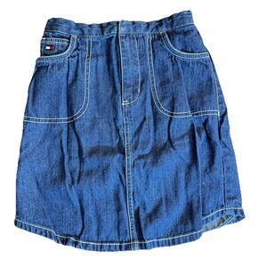 Tommy Hilfiger Vintage Girls Size 6x Denim Skirt Y2k